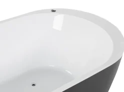 Vasca idromassaggio freestanding con LED NEVIS 170 x 80 cm Nero