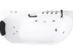 Vasca idromassaggio SAYULA Lato destro 170 x 80 cm Bianco