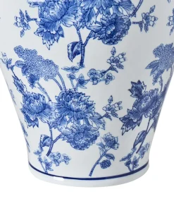 Vaso con coperchio ALFARO Porcellana 46 cm Bianco/Blu