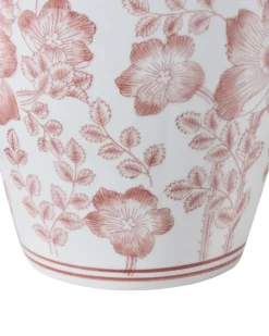 Vaso con coperchio MOGUER Porcellana 36 cm Rosso/Bianco