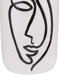 Vaso da fiori AENUS Gres porcellanato 22 cm Bianco