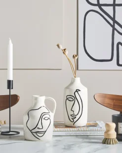 Vaso da fiori AGRINION Gres porcellanato 19 cm Bianco