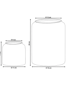 Vaso decorativo RASAM Vetro 20/11 cm Rosa pastello