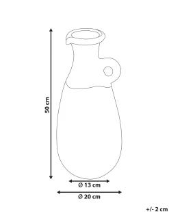 Vaso decorativo VELIA Ceramica 50 cm Blu