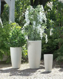 Vaso per piante ABDERA 39 cm Beige chiaro