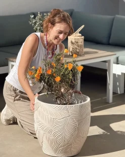 Vaso per piante BAIYUN 42 cm Beige chiaro