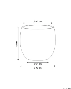 Vaso per piante BAIYUN 47 cm Grigio
