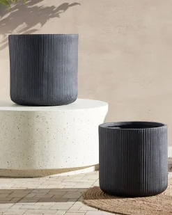 Vaso per piante OREOI 45 cm Grigio grafite