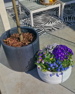 Vaso per piante OREOI 45 cm Grigio grafite