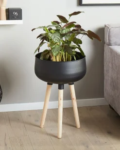 Vaso per piante rialzato AGROS Metallo 35 cm Nero
