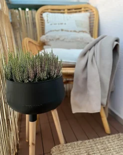 Vaso per piante rialzato AGROS Metallo 35 cm Nero