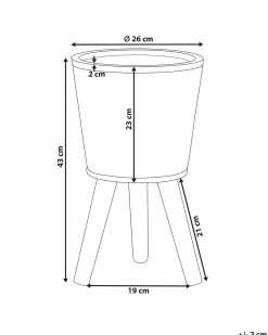Vaso per piante rialzato ALIARTOS 26 cm Bianco sporco
