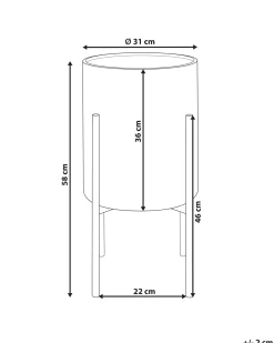 Vaso per piante rialzato ALPINUS Metallo 31 cm Tortora