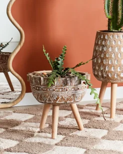 Vaso per piante rialzato ASPLENIUM 37 cm Marrone chiaro