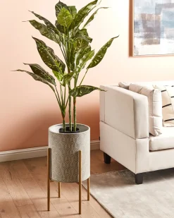 Vaso per piante rialzato AUBRIETA Metallo 31 cm Grigio