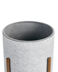 Vaso per piante rialzato AUBRIETA Metallo 31 cm Grigio chiaro