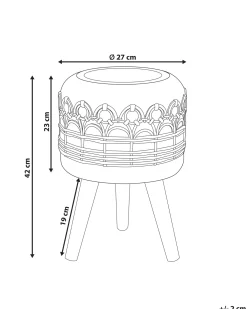 Vaso per piante rialzato CYRTOMIUM 27 cm Marrone chiaro