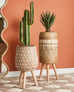 Vaso per piante rialzato DRYOPTERIS 29 cm Marrone chiaro