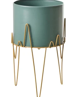Vaso per piante rialzato KALANDRA Metallo 29 cm Verde scuro