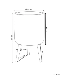 Vaso per piante rialzato MACLURA 35 cm Beige chiaro