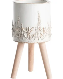 Vaso per piante rialzato PREWEZA 23 cm Bianco sporco