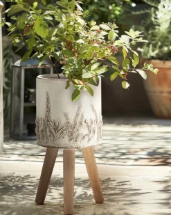 Vaso per piante rialzato PREWEZA 23 cm Bianco sporco