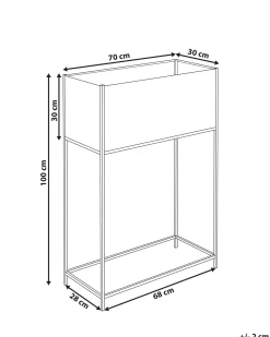 Vaso per piante rialzato TAPIEN Metallo 70 cm Beige
