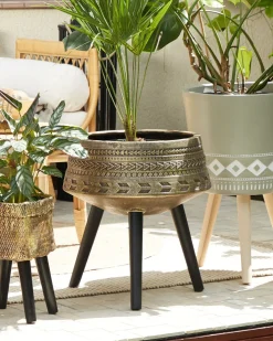 Vaso per piante rialzato VARDIANI 50 cm Oro