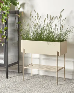 Vaso per piante rialzato VINCA Metallo 70 cm Beige