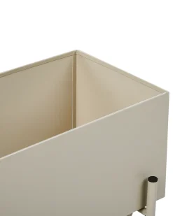 Vaso per piante rialzato VINCA Metallo 70 cm Beige