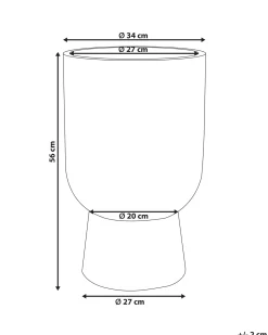Vaso per piante TAXODIUM 34 cm Grigio grafite