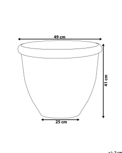 Vaso per piante TESALIA 49 cm Marrone