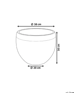 Vaso per piante ZAKROS 38 cm Grigio
