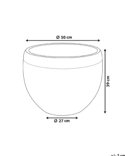 Vaso per piante ZAKROS 50 cm Nero