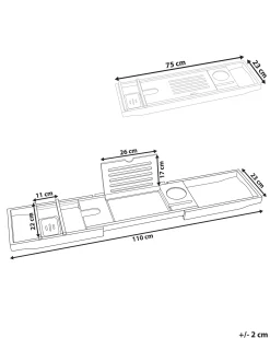 Vassoio per bagno LOWES Bambù Marrone chiaro
