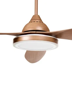Ventilatore a soffitto con luce MUDDY con telecomando Marrone chiaro