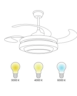Ventilatore a soffitto con luce ASHLEY con telecomando Oro