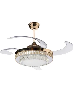 Ventilatore a soffitto con luce ASHLEY con telecomando Oro