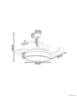 Ventilatore a soffitto con luce FREMONT con telecomando LED Bianco