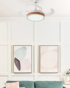 Ventilatore a soffitto con luce FREMONT con telecomando LED Bianco