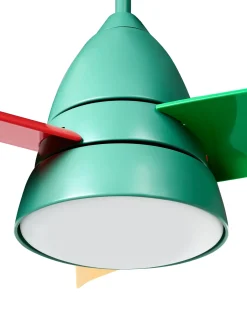 Ventilatore a soffitto con luce STRAWBERRY con telecomando Multicolore