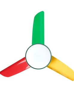 Ventilatore a soffitto con luce STRAWBERRY con telecomando Multicolore