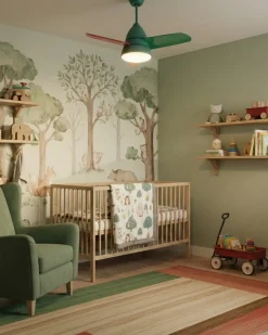 Ventilatore a soffitto con luce STRAWBERRY con telecomando Multicolore