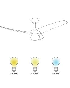 Ventilatore a soffitto con luce JIBOA con telecomando Nero