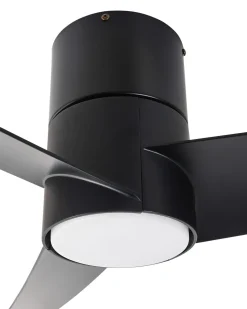 Ventilatore a soffitto con luce CANETE con telecomando LED Nero