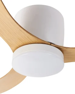 Ventilatore a soffitto con luce VEMBAR con telecomando LED Marrone chiaro