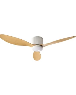 Ventilatore a soffitto con luce VEMBAR con telecomando LED Marrone chiaro