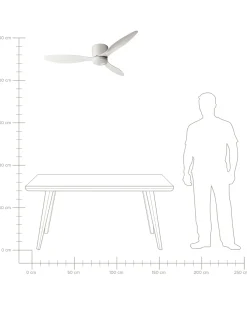 Ventilatore a soffitto con luce VEMBAR con telecomando LED Bianco
