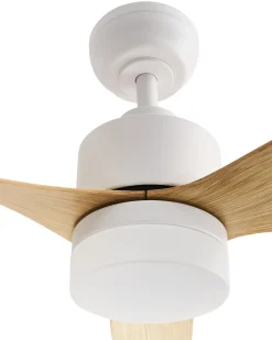 Ventilatore a soffitto con luce ANDERSON con telecomando LED Marrone chiaro