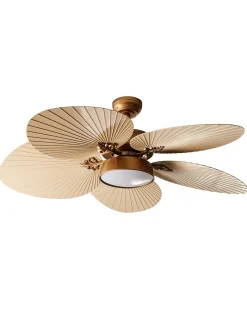 Ventilatore a soffitto con luce BORMEJO con telecomando LED Oro